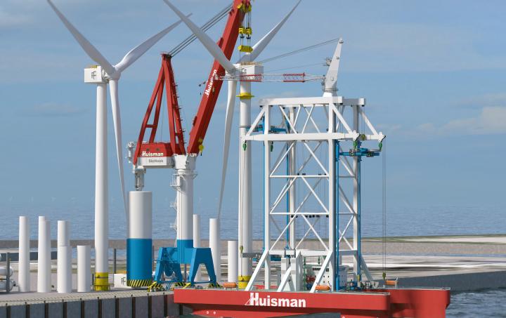 Wind Turbine Shuttle loads first turbine