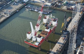 Huisman successfully delivers 600mt Pedestal Crane “MPI Resolution”