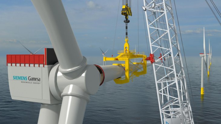Huisman integrates system for controlled blade installation into cranes for Havfram